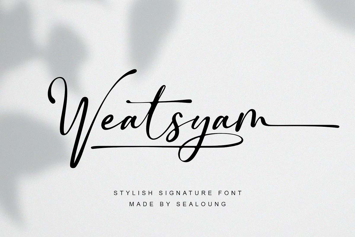 Weatsyam, a Script Font by Sealoung (Photo 1 of 17)