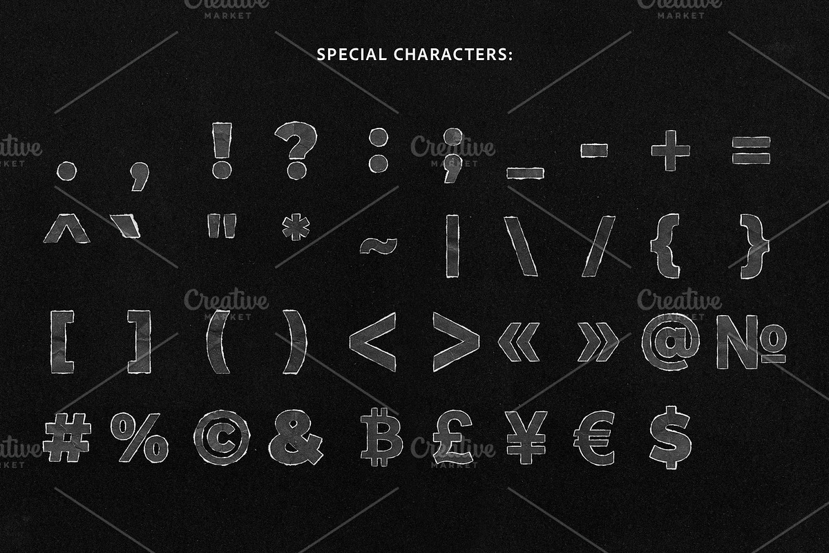 Cutout Paper Letter, Number, Symbols, an Object Graphic by smishura
