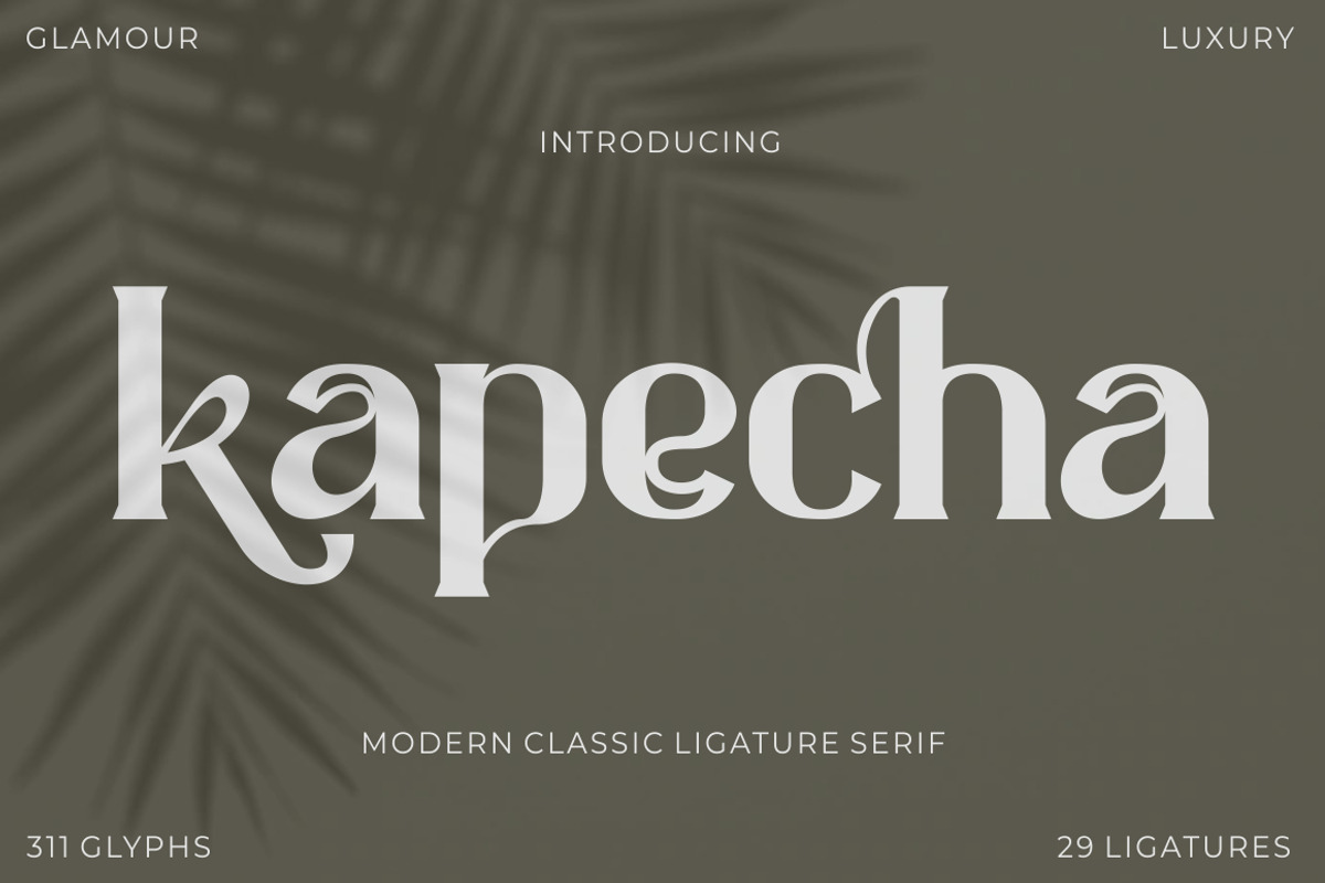Kapecha - Modern Ligature Serif Font, a Sans Serif Font by PutraCetol Studio (Photo 1 of 11)