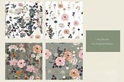 Retro Garden seamless patterns set, a Pattern Graphic by FleurArt (Thumbnail 2 of 7)