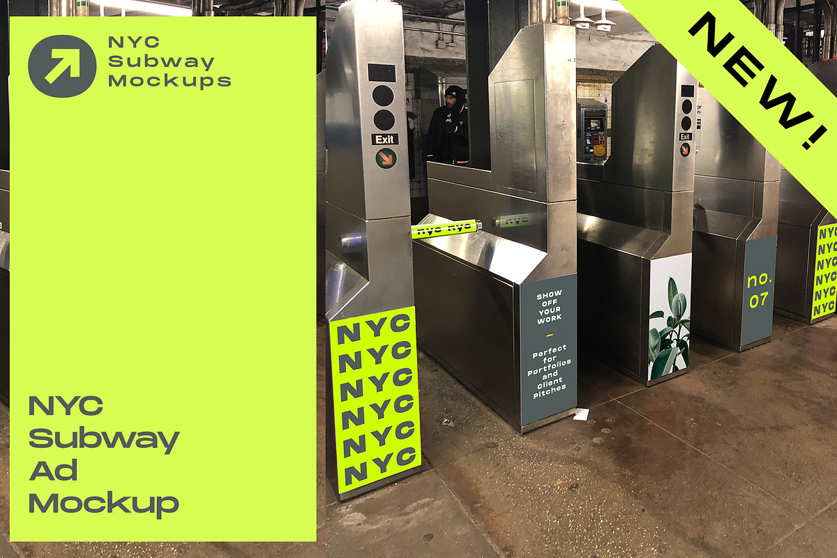 NYC Subway Billboard Mockup, an Advertising Mockup by NYC Billboard Mockups (Photo 1 of 2)