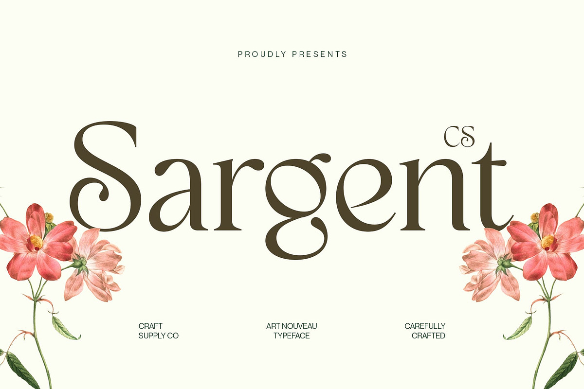 CS Sargent – Art Nouveau Font, a Serif Font by Craft Supply Co. (Photo 1 of 8)