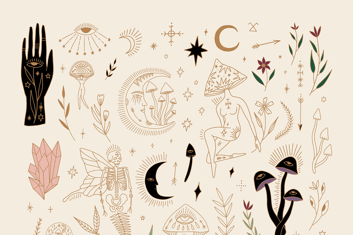 Mushroom Lady Bundle, an Illustration by Annie Konst (Photo 2 of 19)
