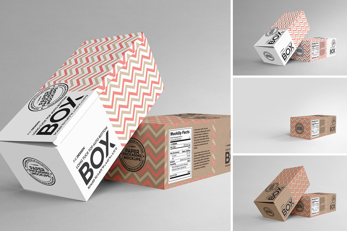 Long Top Tuck Auto Bottom Box Mockup, a Cups & Container Mockup by INCDesign (Photo 6 of 7)