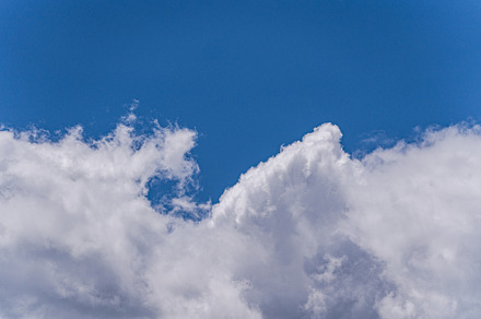 White textured clouds in the sky