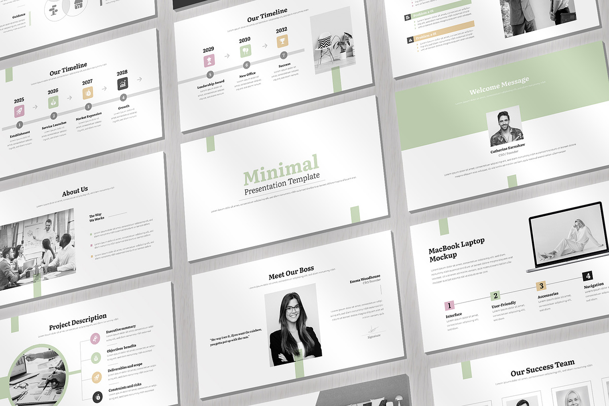 Creative Minimal PowerPoint Template, a Presentation Template by Mighty-Slide (Photo 1 of 5)