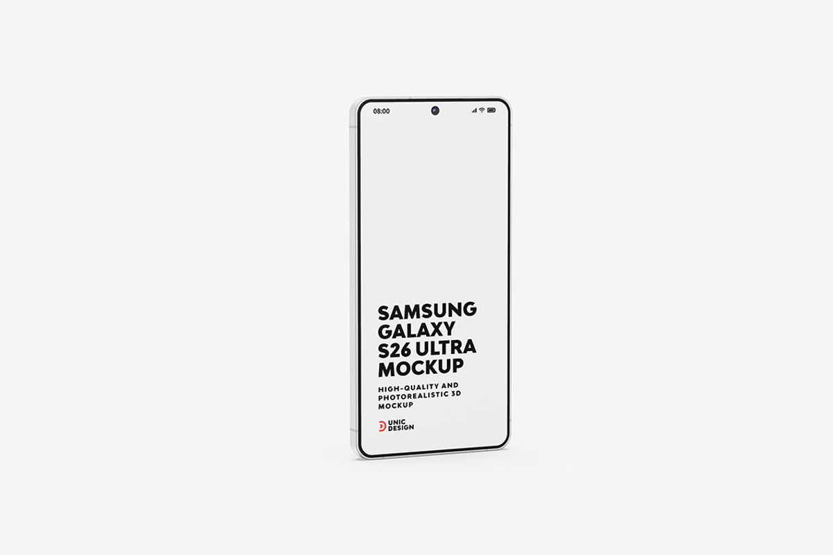 Samsung Galaxy S26 Ultra Mockup, an Android Mockup by UnicDesign (Photo 3 of 11)