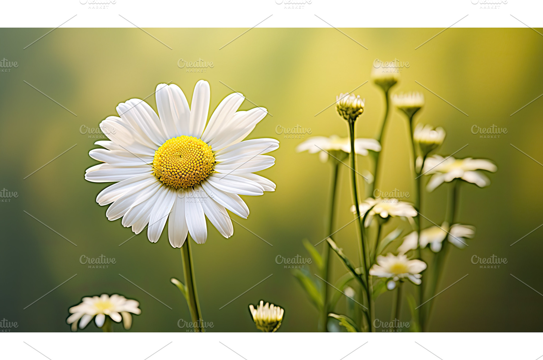 plant english daisy ai generated, a Nature Photo by pikepicture