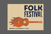 Folk Music Fest vector poster set, an Object Illustration by PoPaShop (Thumbnail 8 of 8)