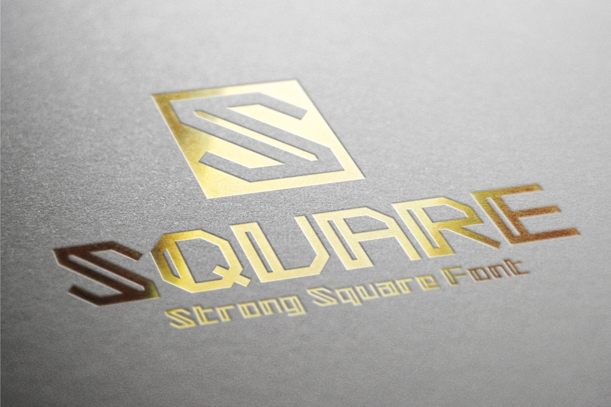 SQUARE - Strong Square font preview 4