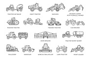 Agricultural Machinery Vector Symbol, a Transportation Illustration by Tettygreen (Thumbnail 1 of 3)