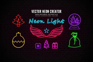 Editable Vector Neon Creator Effect