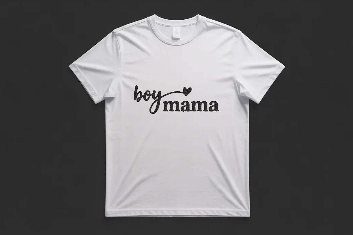 Boy Mama Heart Minimal Embroidery, a Decorative Illustration by Purpose Ekbal (Photo 3 of 3)