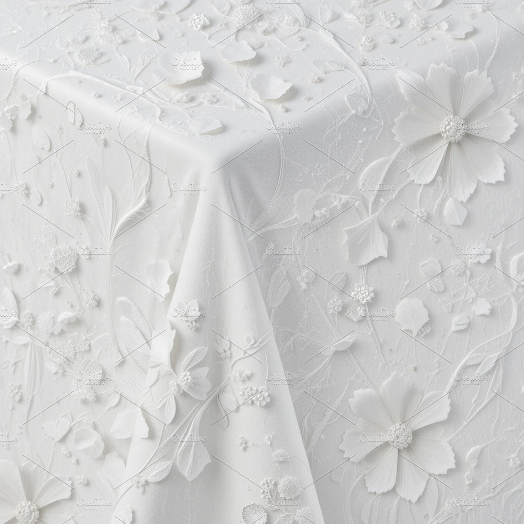 Linnen table fresh white stock image, a Nature Photo by ComfortQ