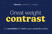 Chewie font family by FontPeople, a Serif Font by FontPeople (Thumbnail 5 of 6)