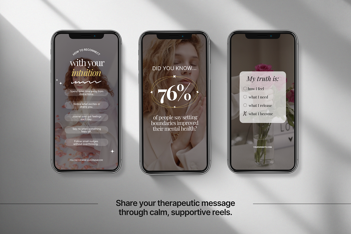 100 Therapist Reels Templates, a Social Media Template by DigiPax (Photo 4 of 10)