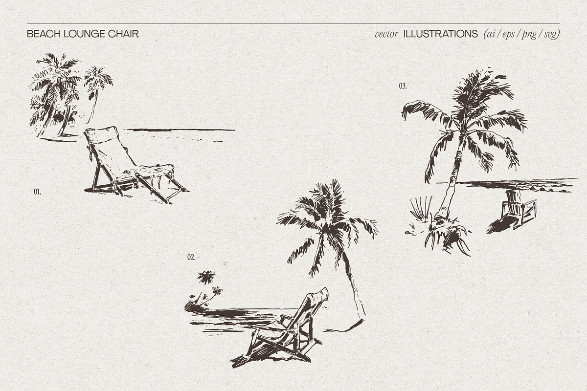 Summer Vacation Beach Collection, a Seasonal Illustration by TheMountBirdStudio (Photo 3 of 21)