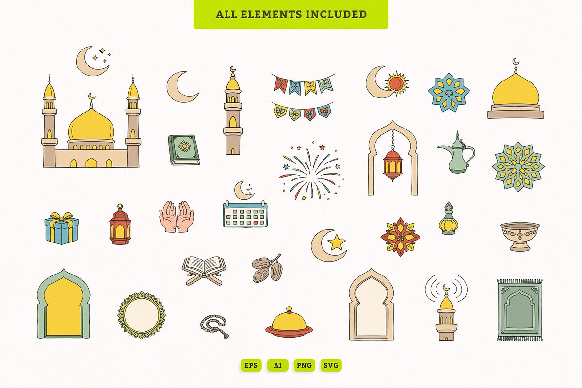 Islamic Celebration Icon Pack, an Illustration by MEANDSTUDIO (Photo 2 of 5)