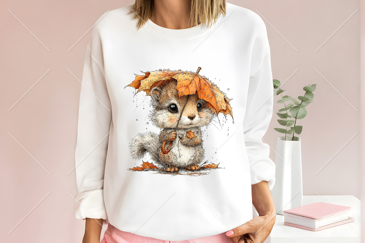 Whimsical Autumn Animals Clipart, a Seasonal Illustration by Canvas Craft (Photo 6 of 10)
