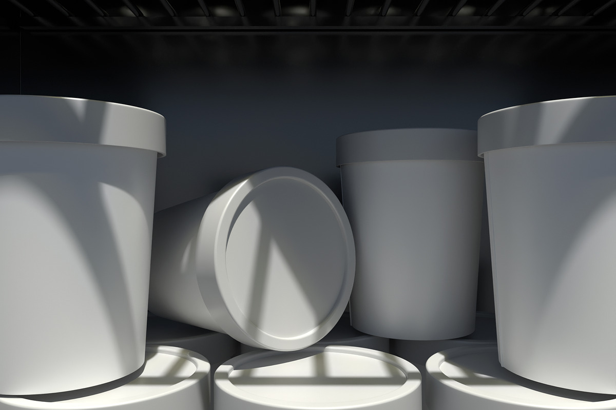 Ice Cream Dessert Cup Freezer Mockup, a Cups & Container Mockup by Unerispace (Photo 4 of 5)