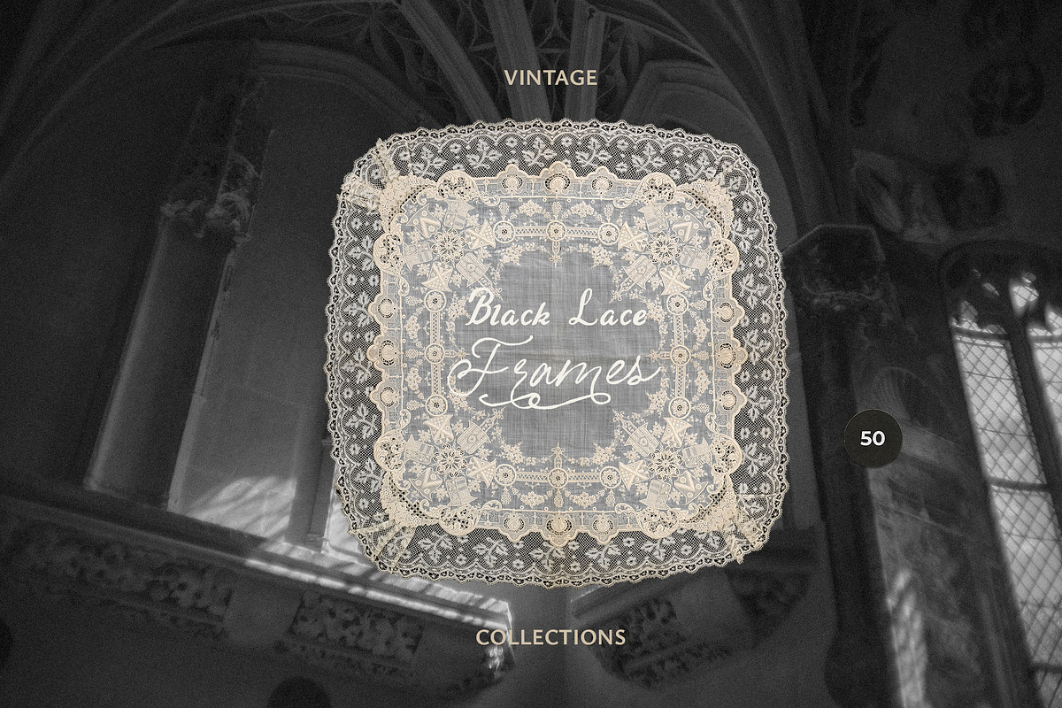 Vintage Black Lace Frames & Doilies, an Object Graphic by Lana Elanor (Photo 19 of 20)