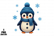 Retro Snowman PNG Funny Christmas Su, an Animal Illustration by Daily.Designs (Thumbnail 1 of 10)