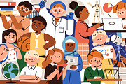 School kids study. Education concept, an Education Illustration by Good Studio (Thumbnail 3 of 4)