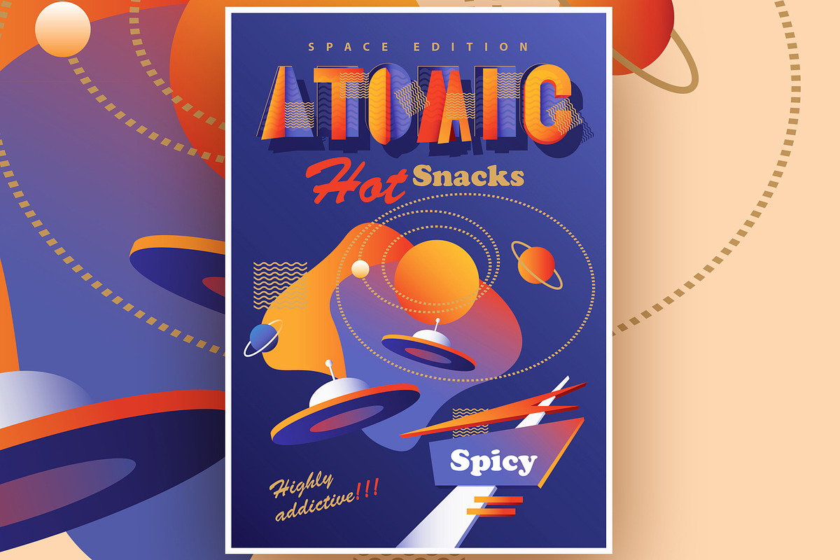 Space Voyage - Retro Design Toolkit, an Object Illustration by Polar Vectors (Photo 15 of 23)