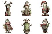Whimsical Christmas Pickles Clipart, an Illustration by CraftArtStudio (Thumbnail 3 of 6)