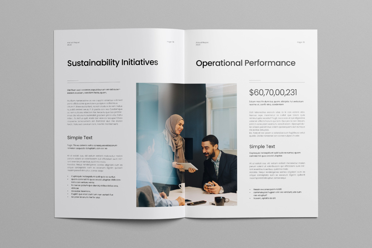 Annual Report Template | Canva, a Brochure Template by Pixelpick (Photo 8 of 9)