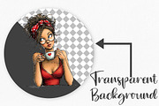 Quirky Valentine Day Girls Clipart, an Illustration by Canvas Craft (Thumbnail 2 of 6)