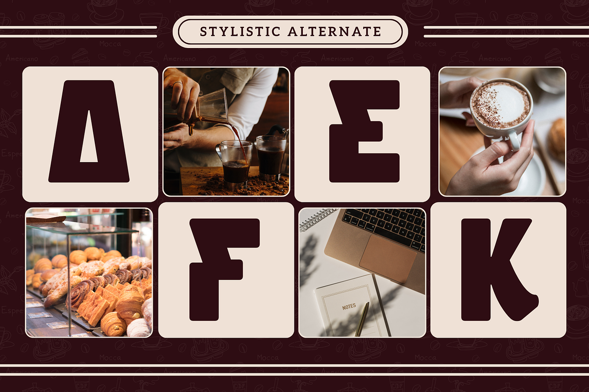 Flury Muffin - Food Logo Font, a Sans Serif Font by Nirmana Visual (Photo 10 of 13)