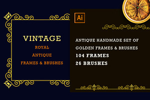104 Vintage Royal Frames + BONUS, a Decorative Illustration by Design Unique