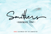 Smithers, a Script Font by Secondivison Supply (Thumbnail 1 of 8)