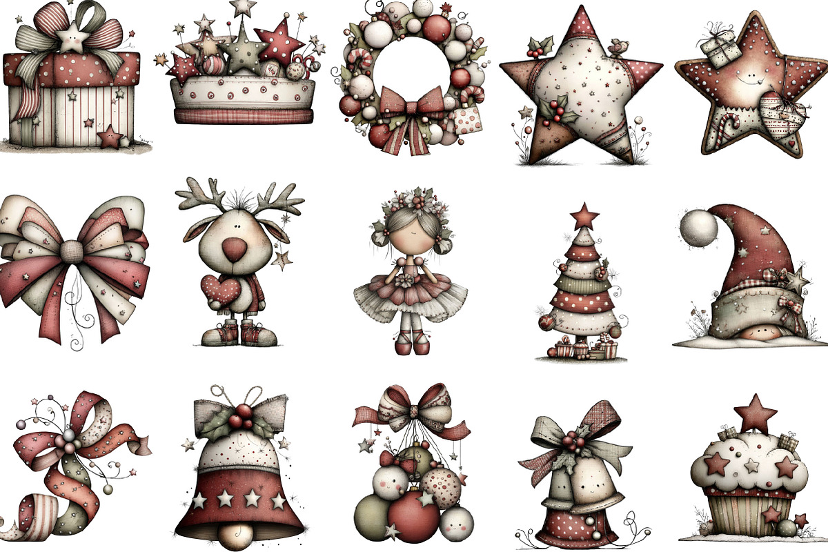 Christmas Sublimation Clipart, an Illustration by Designking (Photo 2 of 4)