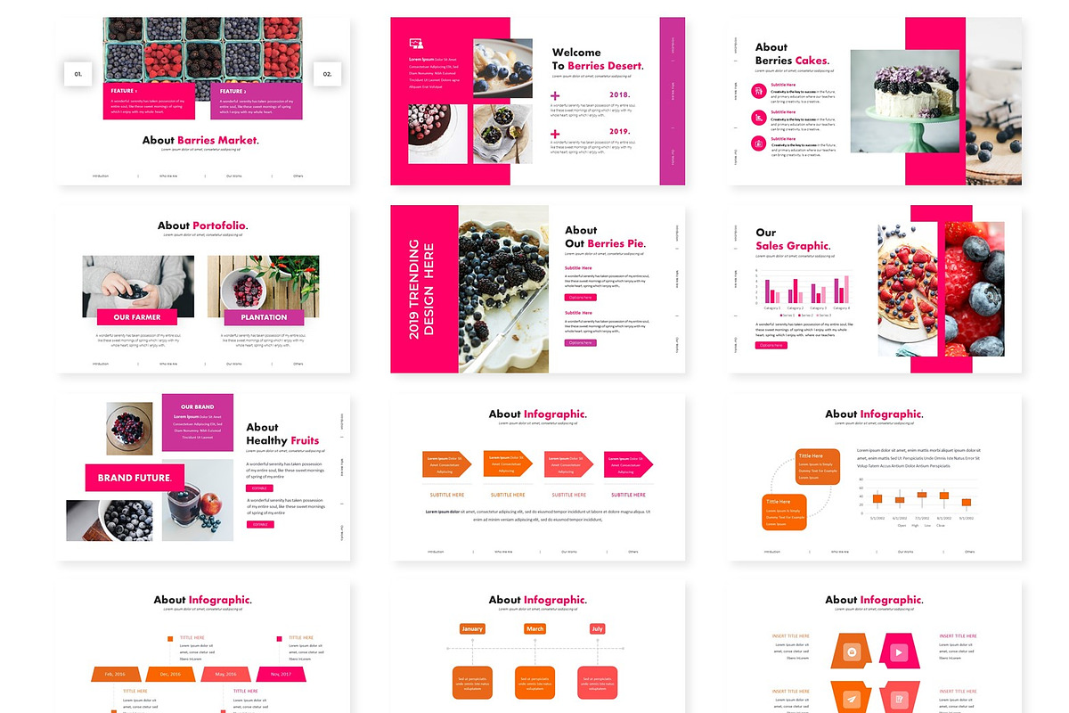 Blueberry - Powerpoint Template, a Presentation Template by AQR Studio