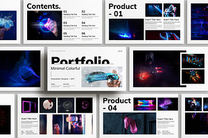 Minimal Colorful Portfolio Template, a Presentation Template by E-Type