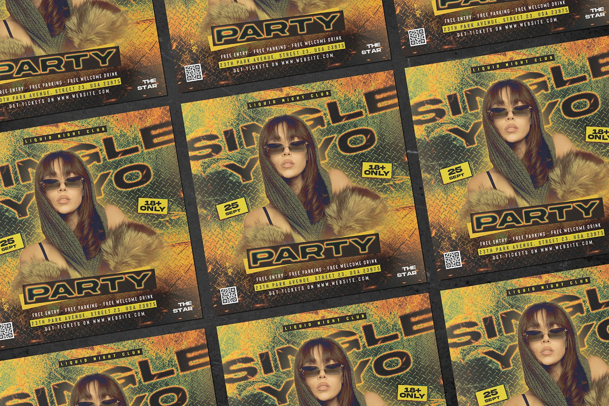 Single Yoyo Party Flyer, a Flyer Template by Azruca (Photo 3 of 3)