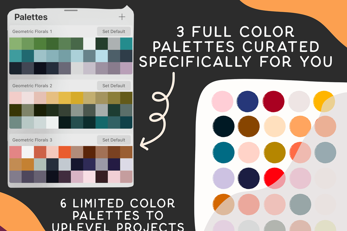 Geometric Florals Set for Procreate, a Brush Add-On by KDigitalStudio (Photo 4 of 4)