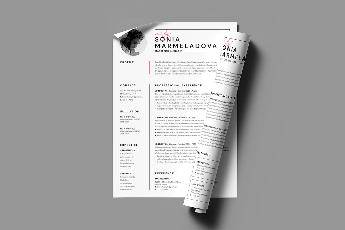 Clean And Creative Minimal Resume, a Resume Template by PixelStudio (Photo 5 of 6)
