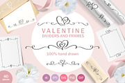 Valentine dividers and frames SVG, an Object Graphic by Happy Letters (Thumbnail 1 of 5)