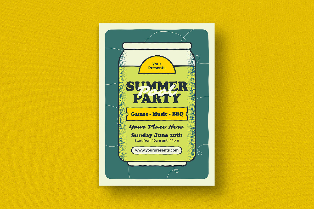 Summer Pool Party Flyer, a Flyer Template by lilyshop