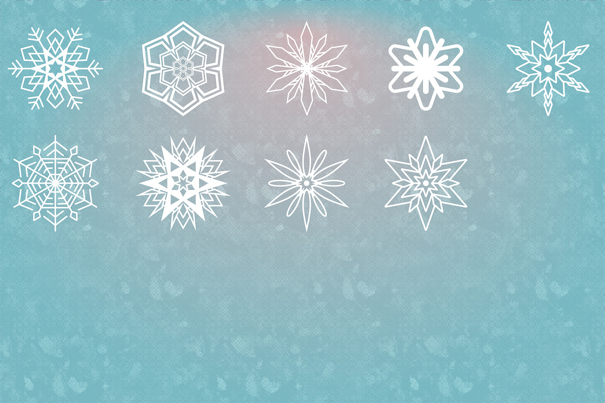 54 Vector Winter Snowflakes, an Illustration by BackYard Graphics Co. (Photo 2 of 5)