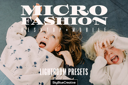 Microfashion -Kids Lightroom Presets, a Preset Add-On by skybluecreative