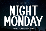 Night Monday | Script Font, a Script Font by Scratchones (Thumbnail 1 of 8)