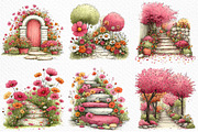 Spring Flowers Pathway Clipart Png, an Illustration by Craft Nest (Thumbnail 5 of 9)