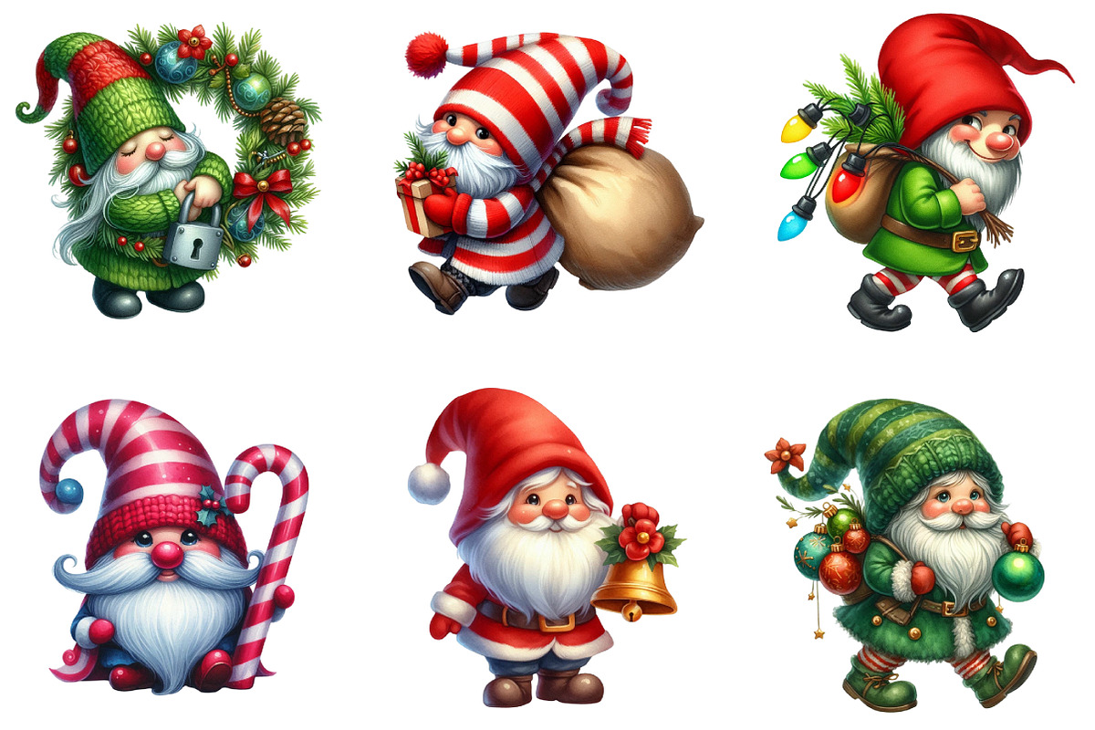 Free Green Christmas Gnome Steal, an Illustration by DreamArtGraphic (Photo 5 of 5)