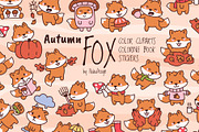 Cute Kawaii Fox Autumn Character, a Seasonal Illustration by Palau (Thumbnail 1 of 12)