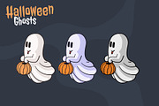 Halloween Ghost Collection, a Seasonal Illustration by moja doodle (Thumbnail 5 of 5)