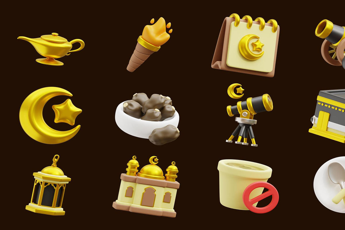 Ramadan Kareem 3D Icon Pack, an Object 3D Model by Creative Perspective (Photo 5 of 6)